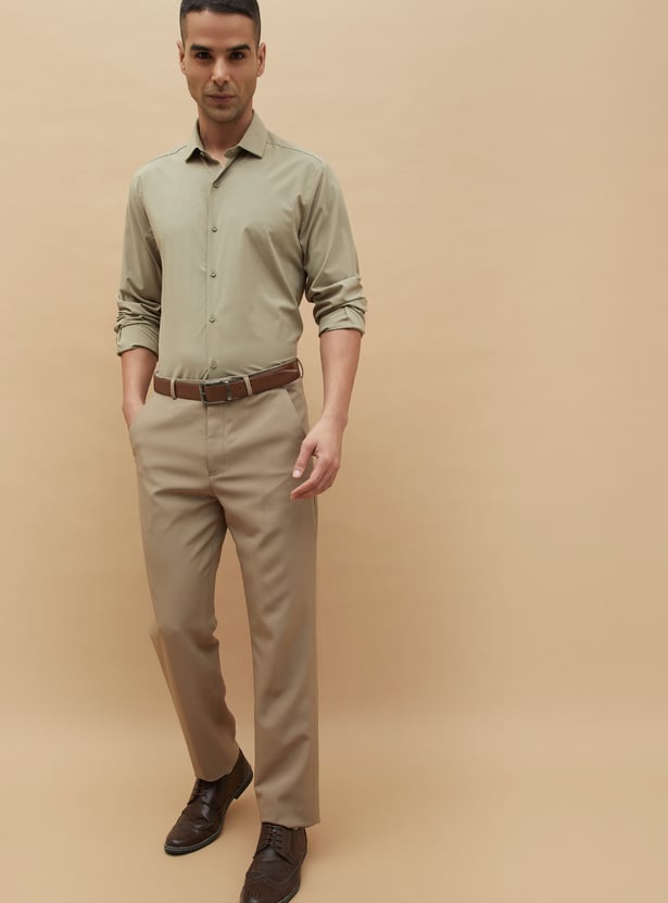 CODE Solid Slim Fit Formal Shirt