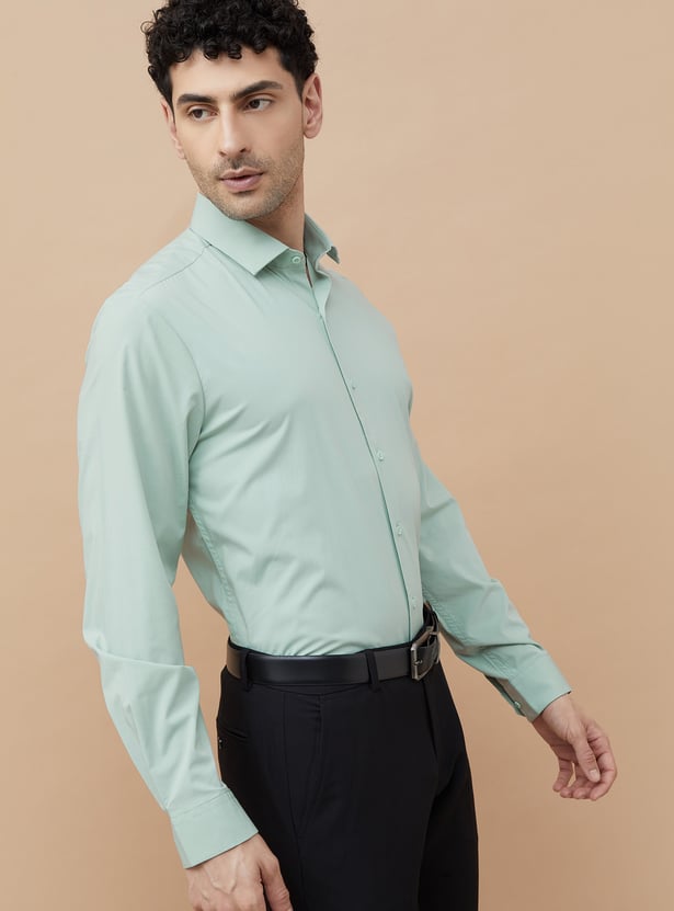 Buy CODE Solid Slim Fit Formal Shirt from CODE at just INR 1999.0