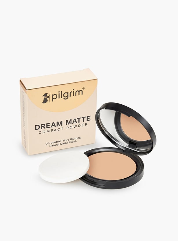 PILGRIM Dream Matte Compact Powder - Golden Beige - 9gm