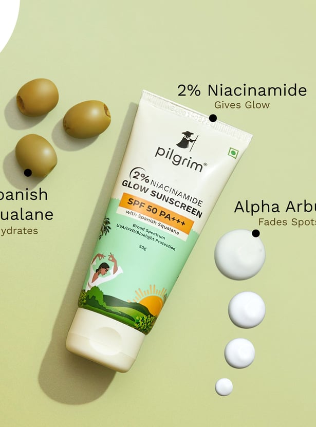 PILGRIM 2 Percent Niacinamide Sunscreen Glo Spf 50 Pa++ - 50g