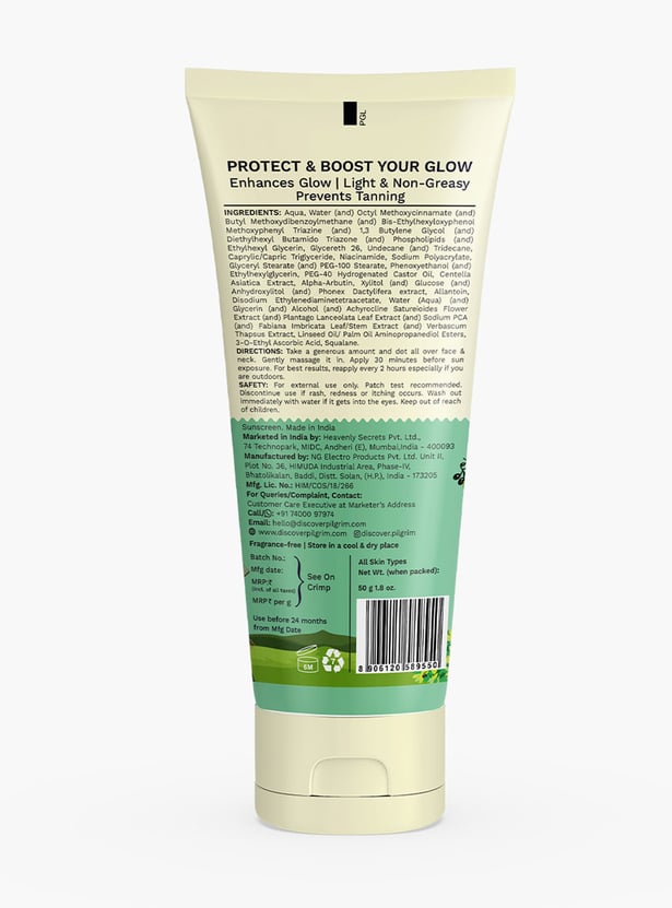 PILGRIM 2 Percent Niacinamide Sunscreen Glo Spf 50 Pa++ - 50g