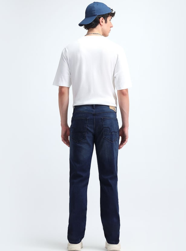 FLYING MACHINE Stonewashed Slim Straight Jeans