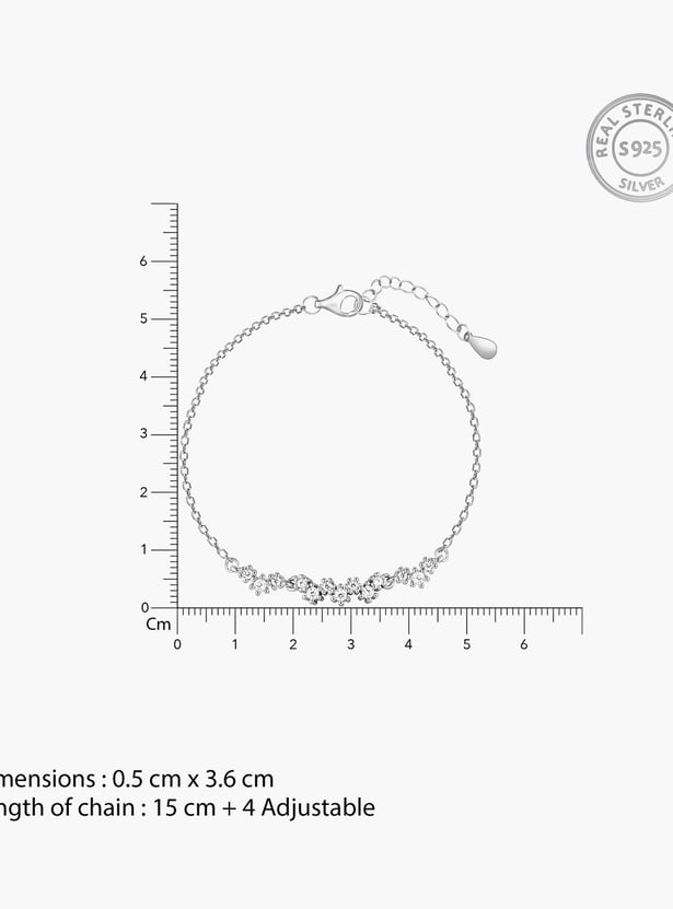 GIVA Sterling Silver Beautiful Glittering Bracelet