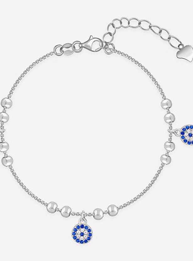GIVA Sterling Silver Evil Eye Charm Bracelet