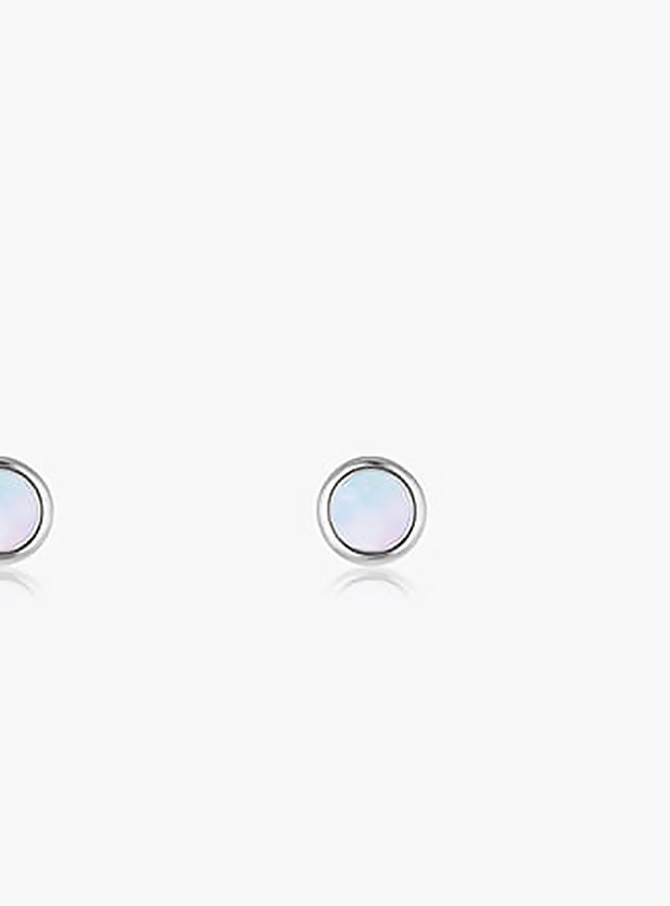 GIVA Sterling Silver Full Moon Stud Earrings