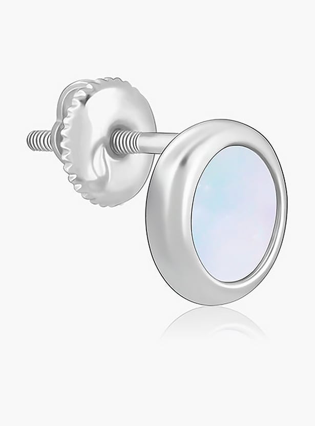 GIVA Sterling Silver Full Moon Stud Earrings