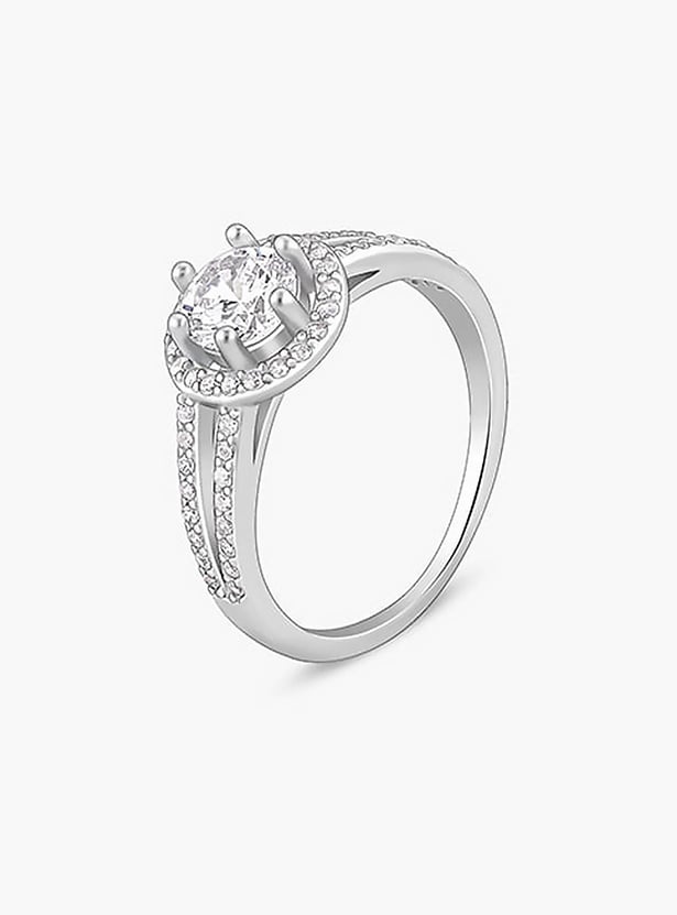 GIVA Embellished Sterling Silver Ring