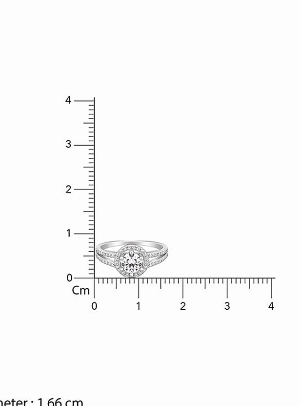 GIVA Embellished Sterling Silver Ring