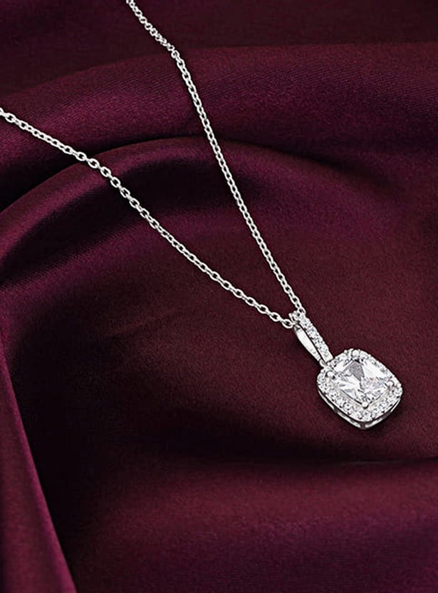 GIVA Sterling Silver Vesper Pendant with Chain