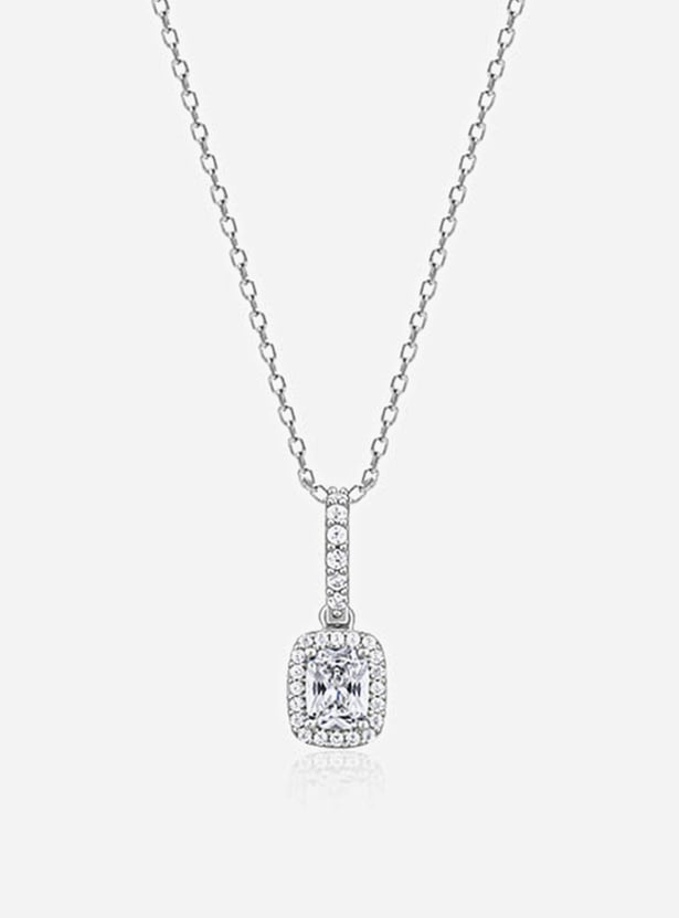 GIVA Sterling Silver Vesper Pendant with Chain