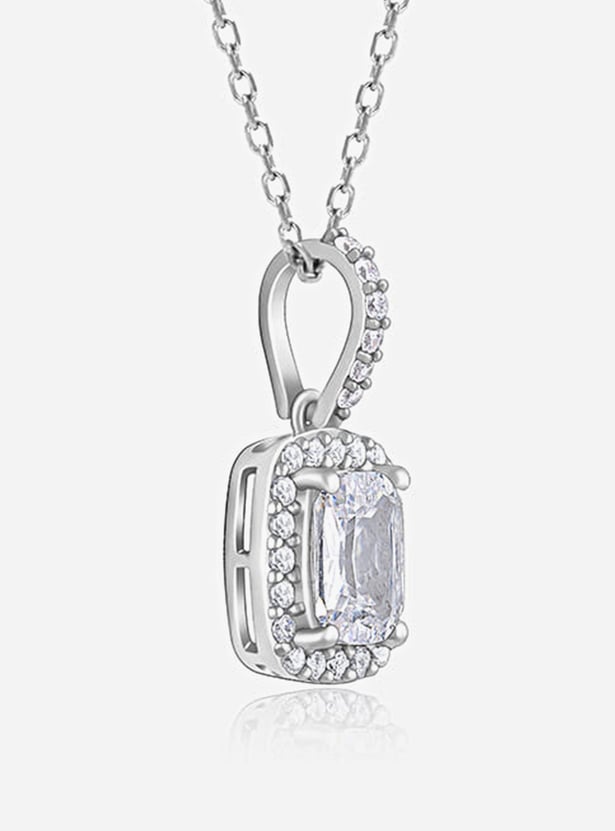 GIVA Sterling Silver Vesper Pendant with Chain
