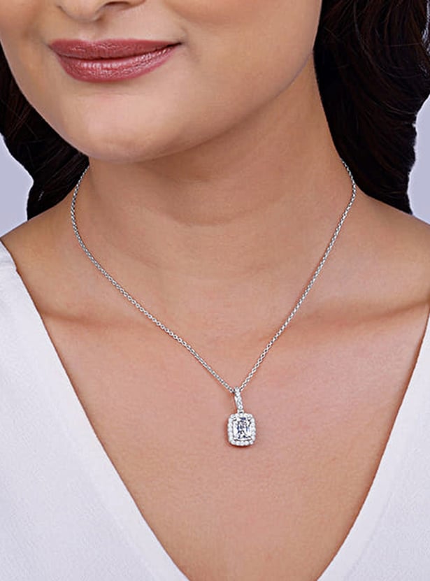 GIVA Sterling Silver Vesper Pendant with Chain