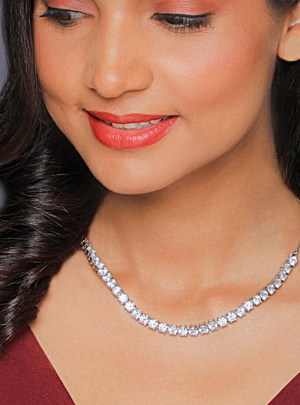 GIVA Sterling Sliver Solitaire Necklace