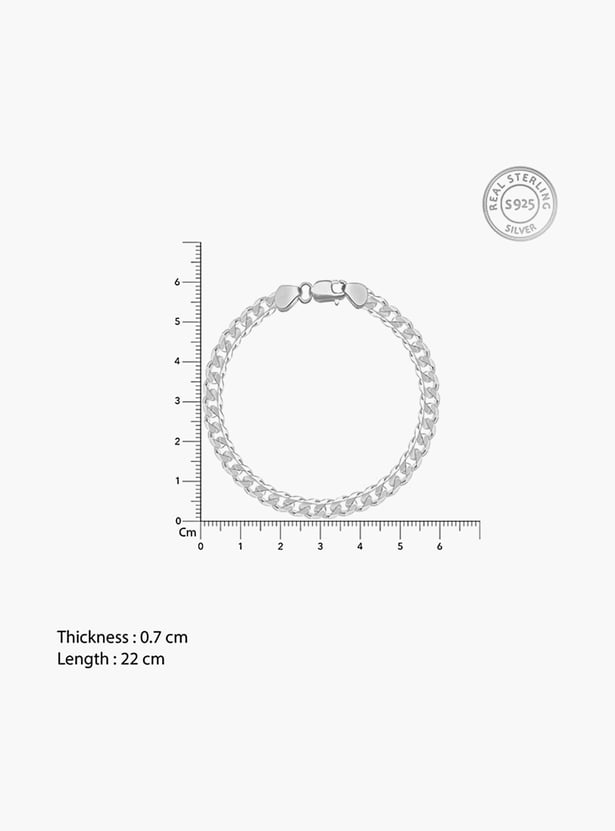 GIVA Sterling Silver Curb Chain Bracelet