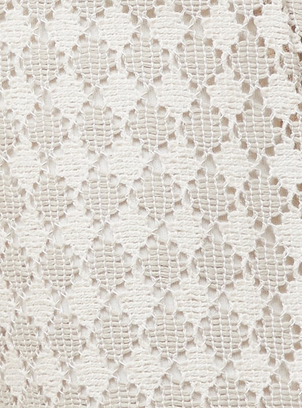 GINGER Lace-Knit Flared Pants