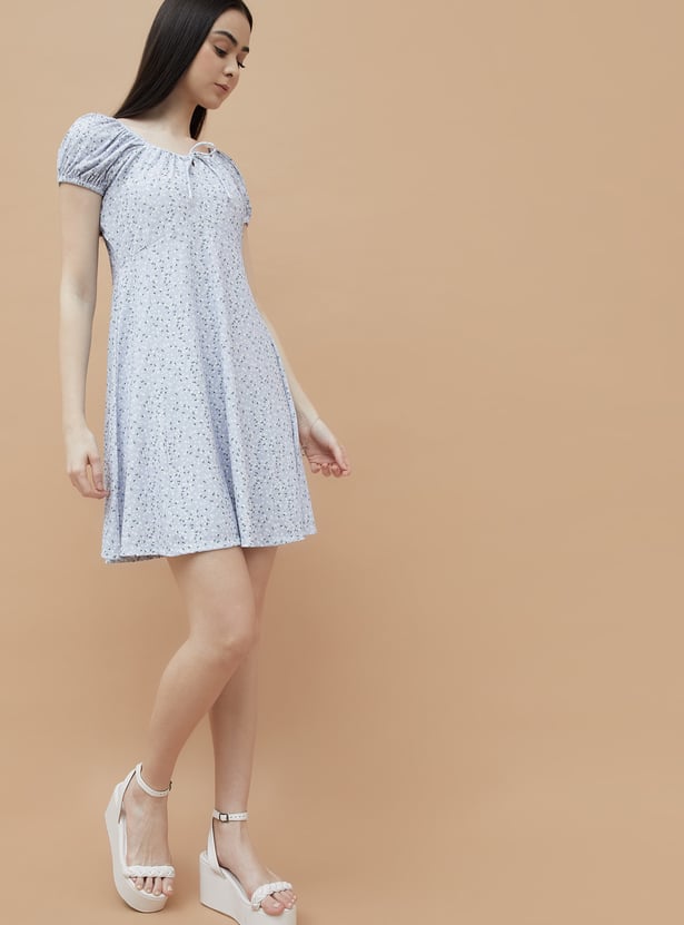 GINGER Floral Print A-Line Dress