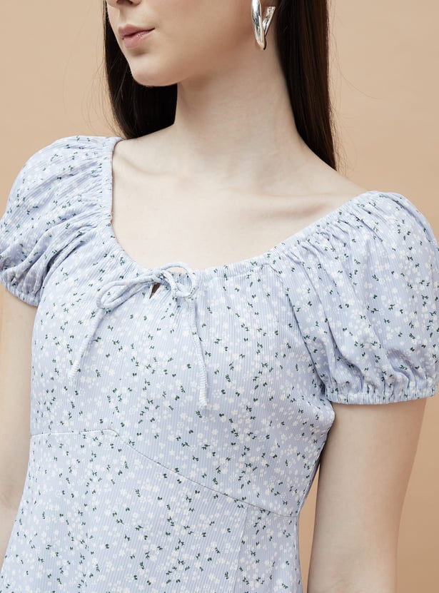 GINGER Floral Print A-Line Dress