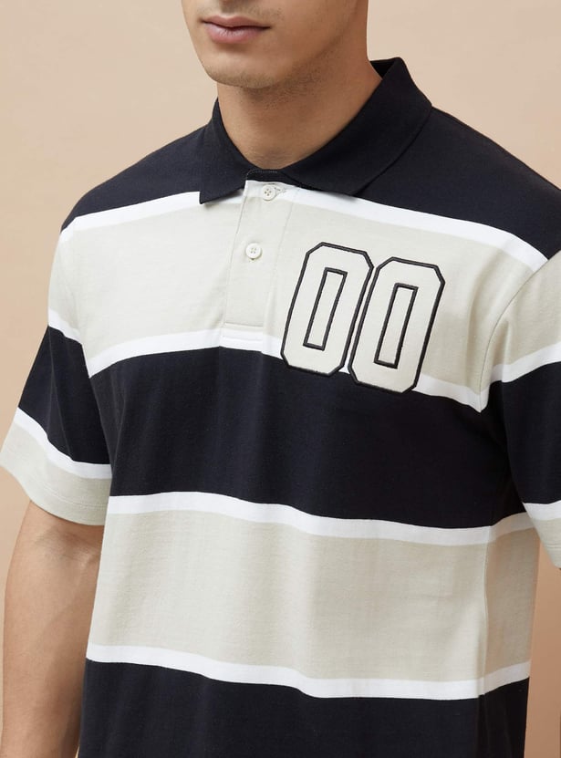 FAME FOREVER Back Printed Polo T-shirt