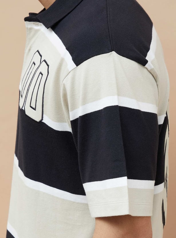 FAME FOREVER Back Printed Polo T-shirt