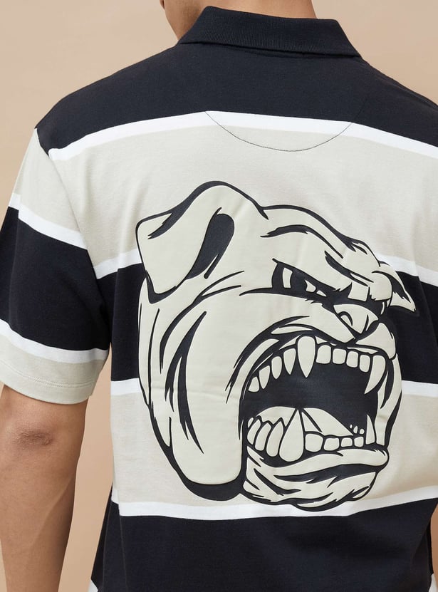 FAME FOREVER Back Printed Polo T-shirt
