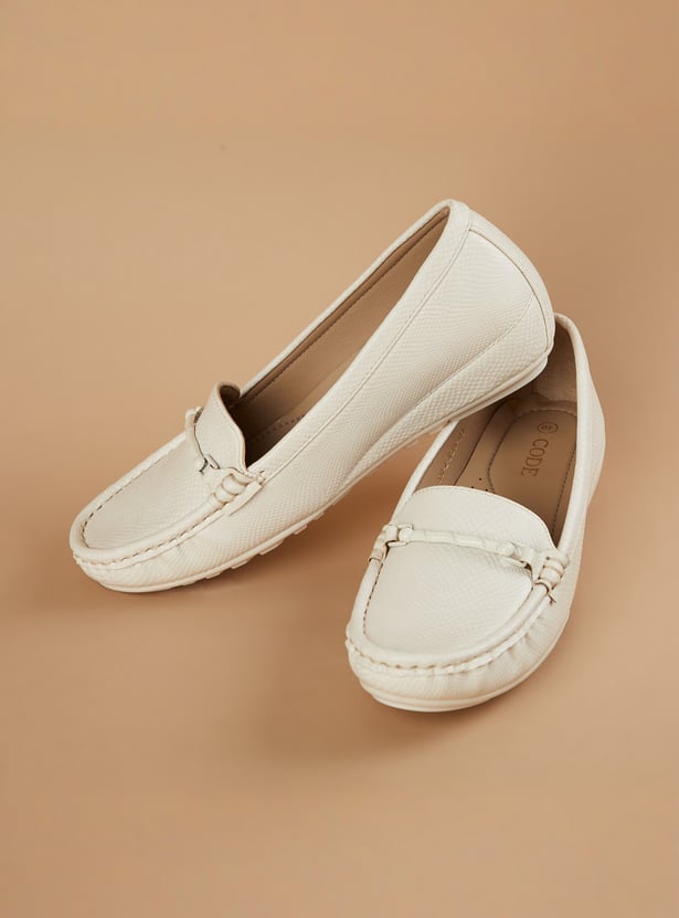 CODE Textured Wedge Loafers