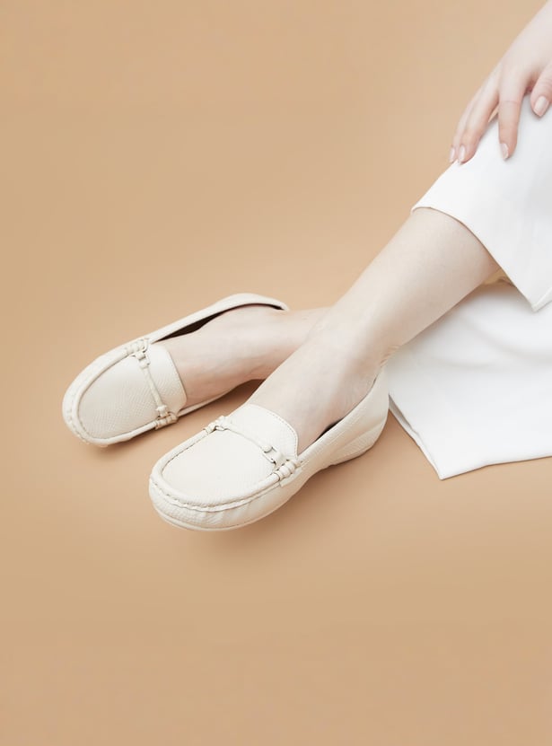 CODE Textured Wedge Loafers