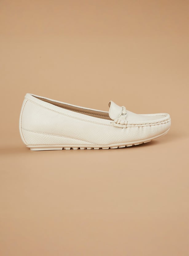 CODE Textured Wedge Loafers
