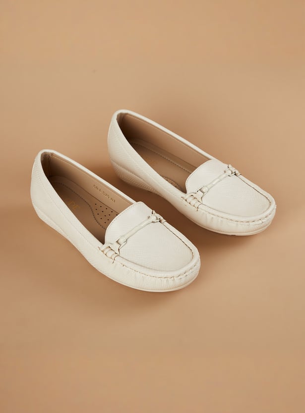 CODE Textured Wedge Loafers