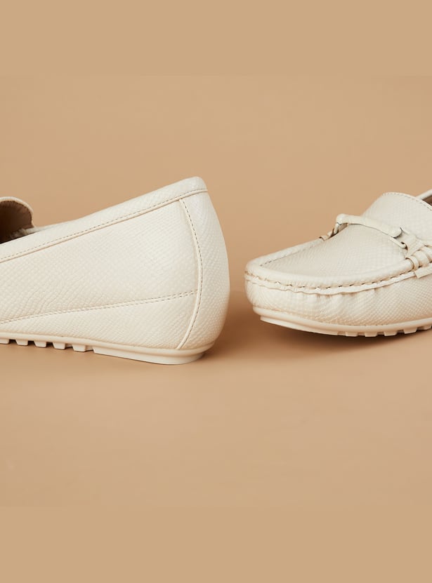 CODE Textured Wedge Loafers