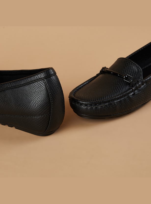 CODE Textured Wedge Loafers
