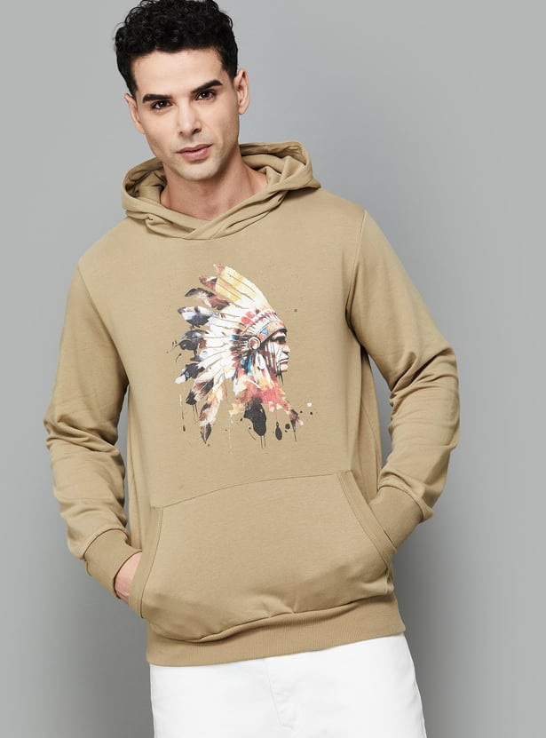 FAHRENHEIT Aztec Print Hooded Sweatshirt