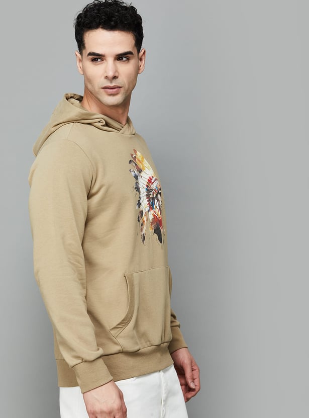 FAHRENHEIT Aztec Print Hooded Sweatshirt