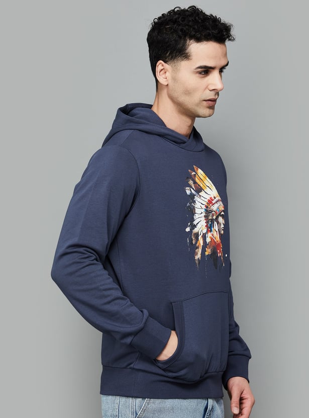 FAHRENHEIT Aztec Print Hooded Sweatshirt