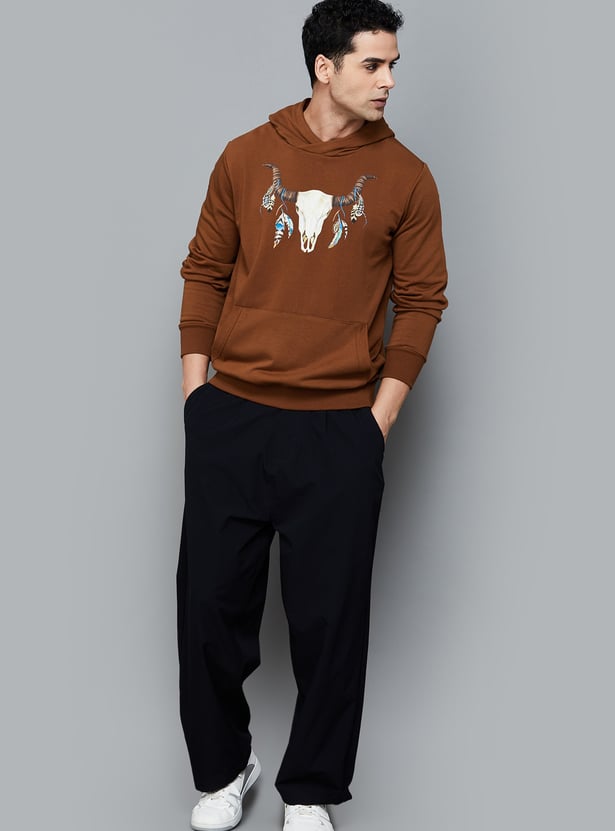 FAHRENHEIT Printed Hooded Sweatshirt
