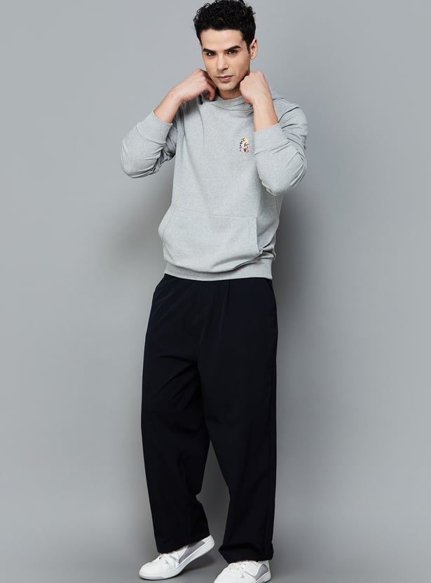 FAHRENHEIT Solid Hooded Sweatshirt