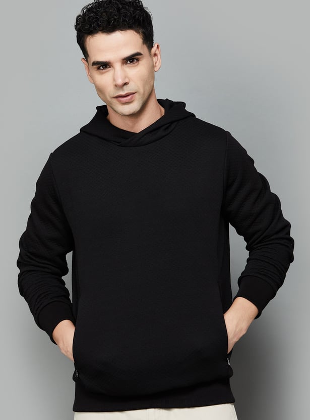 FAHRENHEIT Textured Hooded Sweatshirt