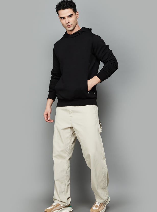 FAHRENHEIT Textured Hooded Sweatshirt