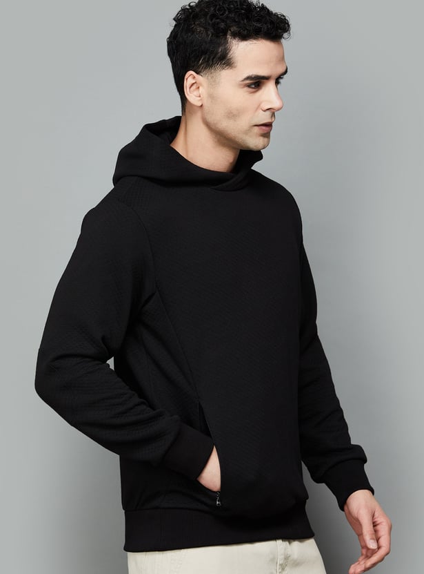 FAHRENHEIT Textured Hooded Sweatshirt