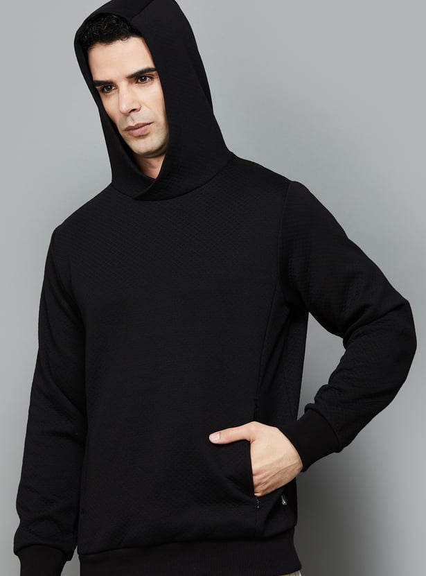 FAHRENHEIT Textured Hooded Sweatshirt