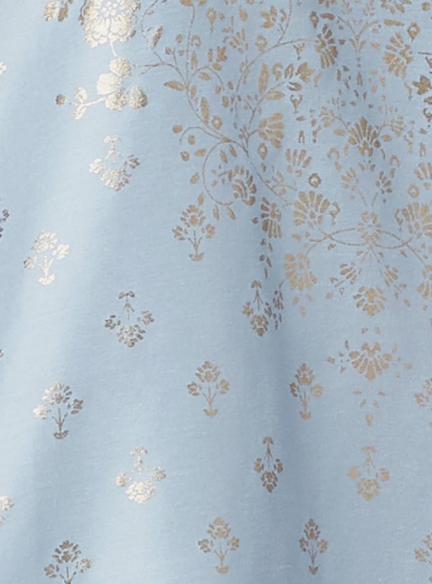 MELANGE Foil Print Straight Kurta
