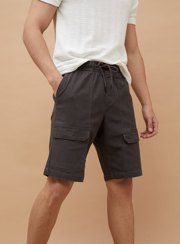 DENIMIZE Textured Cargo Shorts