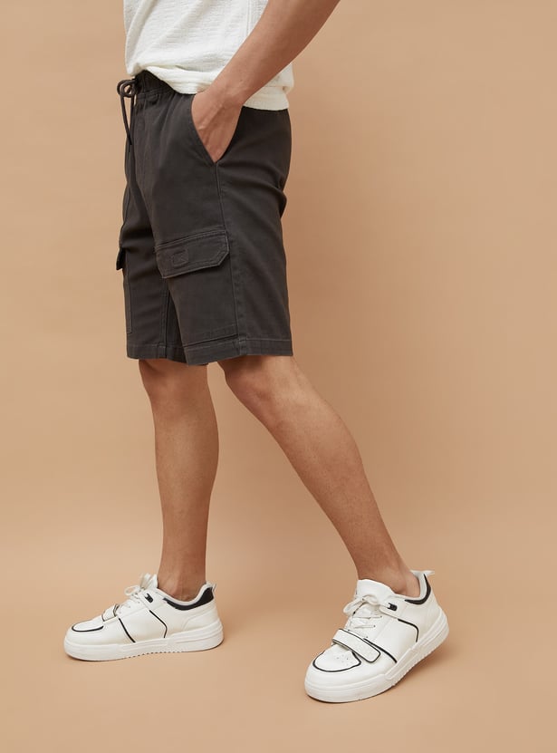 DENIMIZE Textured Cargo Shorts
