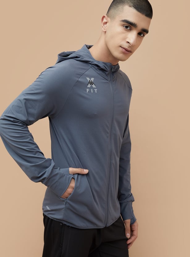 KAPPA Textured Hooded Sweatshirt