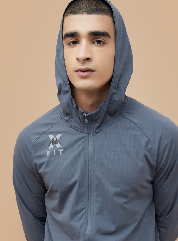 KAPPA Textured Hooded Sweatshirt