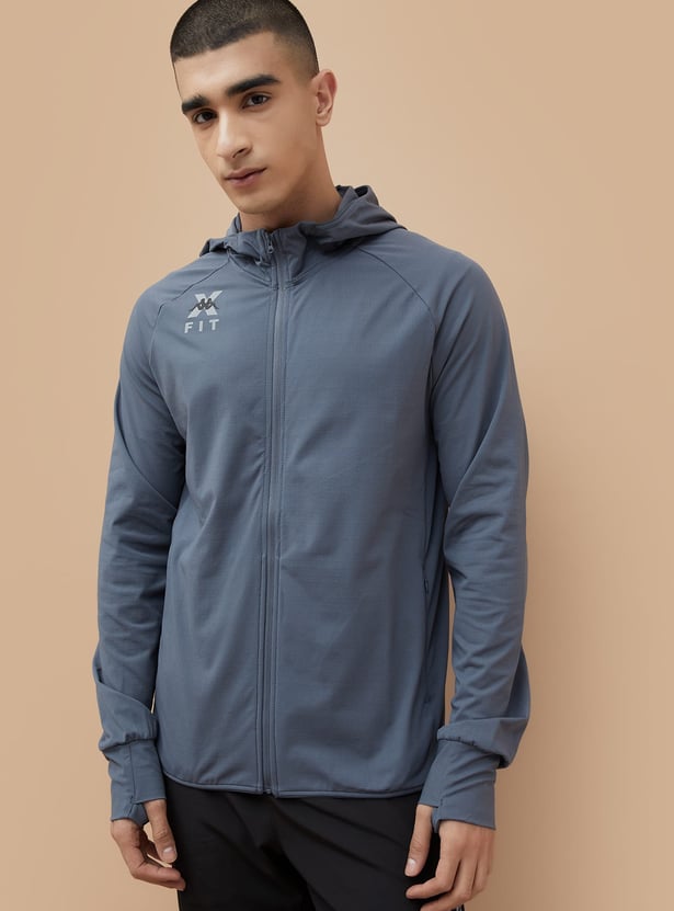 KAPPA Textured Hooded Sweatshirt
