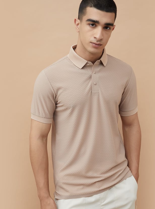 BOSSINI Textured Polo T-shirt