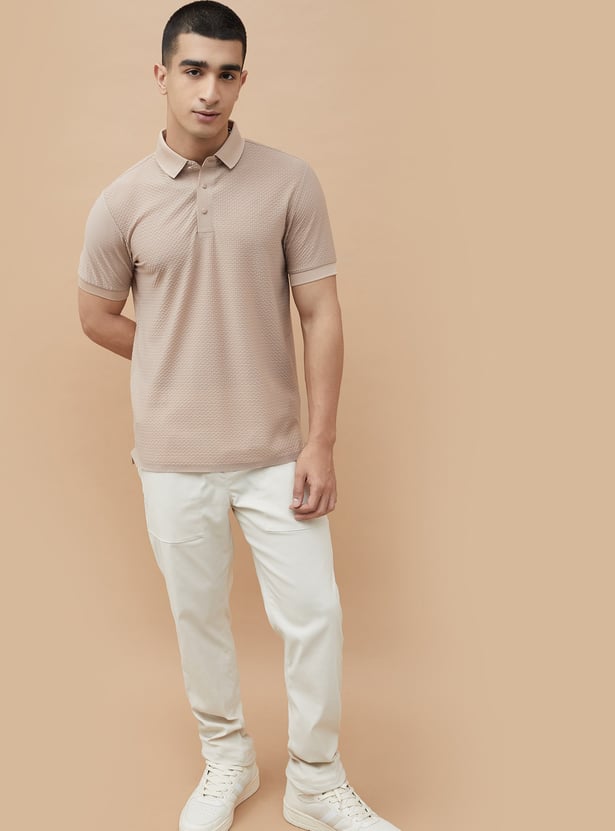 BOSSINI Textured Polo T-shirt