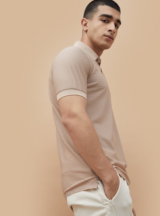 BOSSINI Textured Polo T-shirt