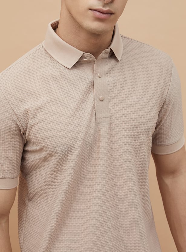 BOSSINI Textured Polo T-shirt