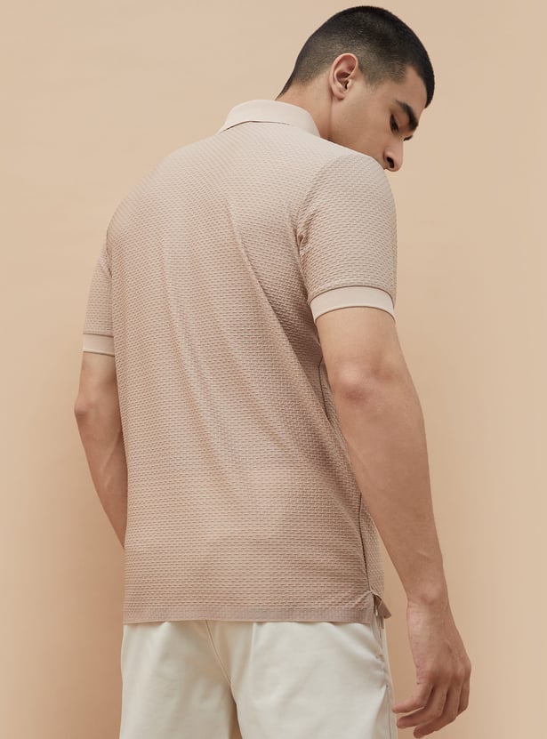 BOSSINI Textured Polo T-shirt